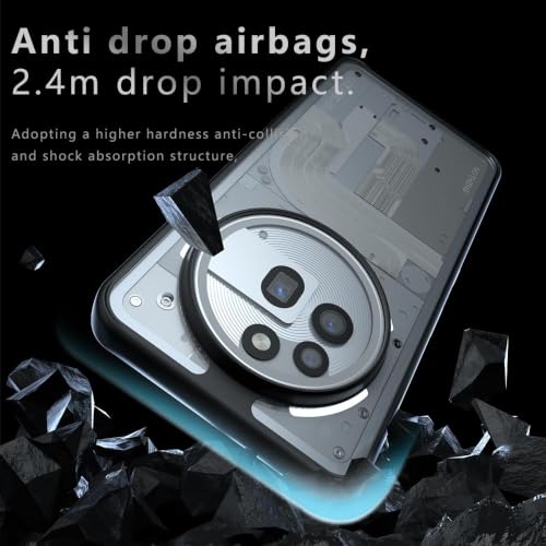 Image of Phone Case for Nothing Phone 3a Pro, Matte PC+TPU Airbag Cover, Anti-Fingerprint, Lens Protection, Never Turns Yellow, Micro Arc Edge, Comfortable Grip, Black