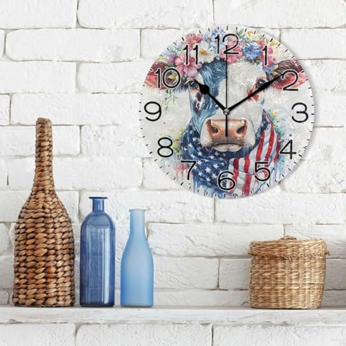 Reloj de pared analógico silencioso ALAZA redondo 10 pulg miniatura 3