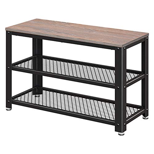 Buy VASAGLE Bryce Shoe Bench, 3Tier Shoe Rack, Storage Shelves with