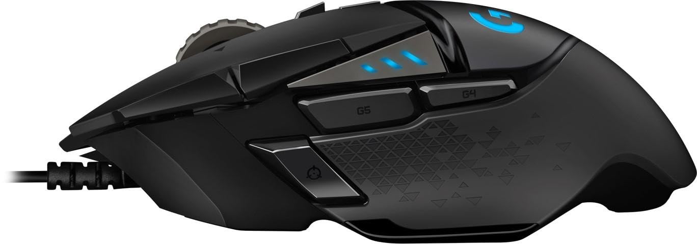 Logitech G G502 HERO Mouse Gaming Prestazioni Elevate, Sensore HERO 25K, 25.600 DPI, RGB, Pesi Regolabili, 11 Pulsanti Programmabili, Memoria Integrata, PC/Mac/Laptop - Nero
