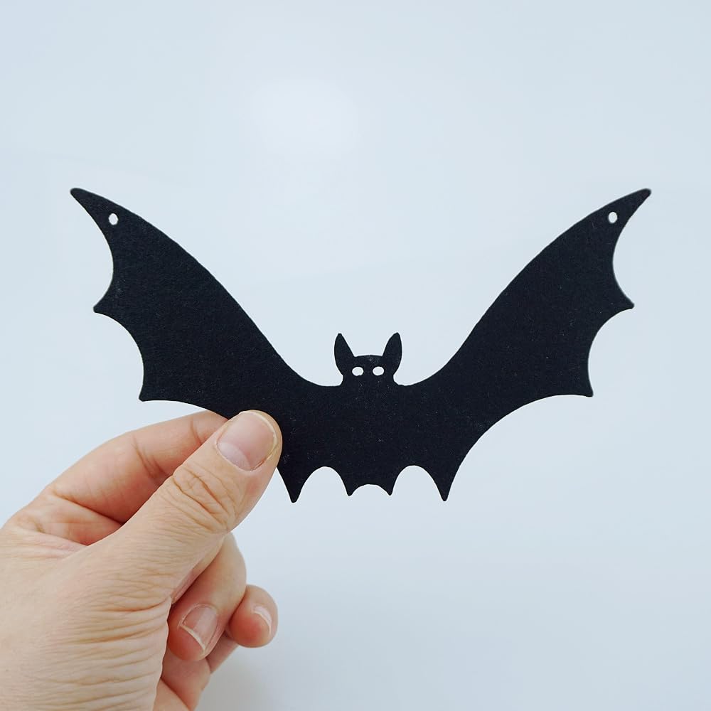 Murciélago De Fieltro Con Aguja Para Halloween: Decoración Realista, Hecho A Mano Y Perfecto Para Crear Ambiente Terrorífico