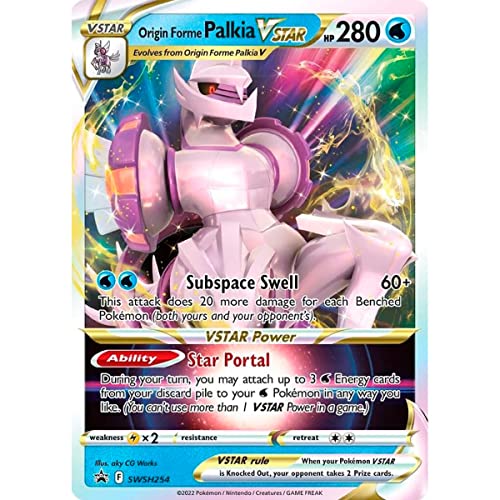 Cartes Pokemon Géantes Promo, Carte GX, VMAX, EX, Vstar ou V, Lettre Jumbo Taille XXL, Lettre de Boîte Promotionnelle Pokemon, Lettre Officielle Langue Anglaise (Palkia VSTAR)