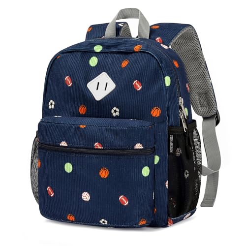 STEAMEDBUN Corduroy Toddler Backpack for Boys Girls 2-4 Kids Preschool Backpack for Kindergarten