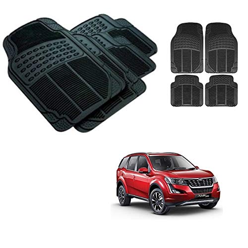 Trigcars Carpet Black Car Floor/Foot Mats for Mahindra XUV 500 2018