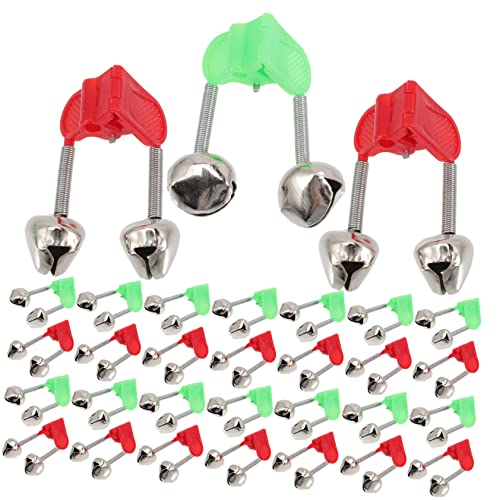 Abaodam 50pcs Fishing Bells Fish Bite Alarms for Poles Night Fishing Rod Alerts Bell Warning Accessories