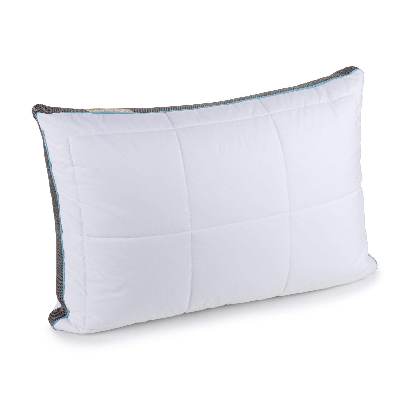 Vitapur MemoSilver Premium Cuscino 50 x 70 cm Memory Foam con microfibra regolabile in altezza, rivestimento agli ioni di argento in cotone, lavabile a 60 °C, traspirante, per chi soffre di allergie