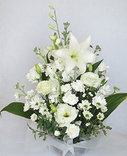 ユリと菊のお供え仏花、お盆花アレンジメント ユリVer.】 仏花アレンジメント 仏花 アーティフィシャル