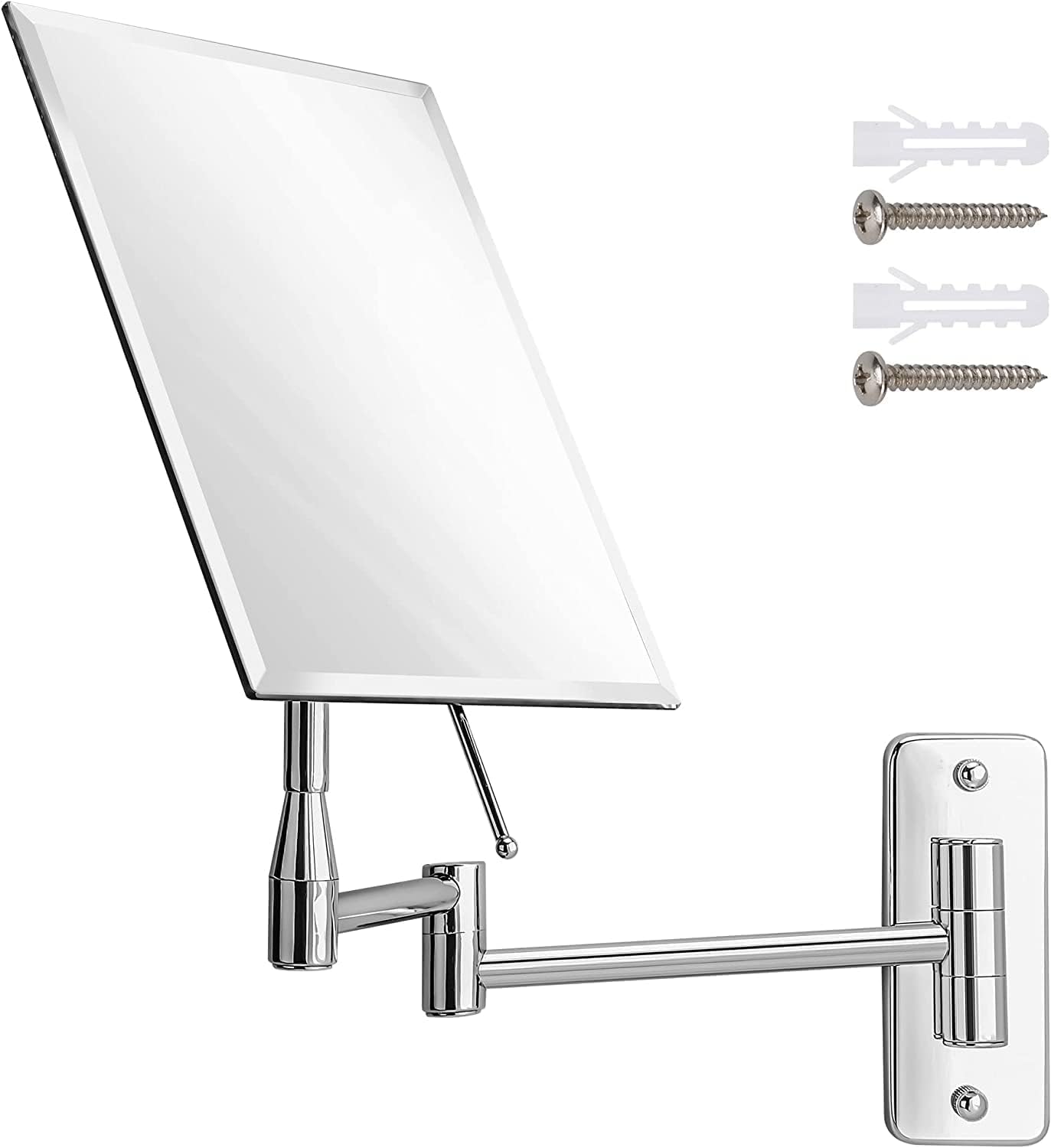MIRRORVANA Espejo de Pared sin Marco para baño, 22 x 16 cm (Cromo)
