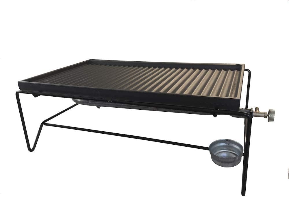 Barbecue a gas mini bistecchiera in ghisa fornello a gas 60x40 reversibile Barbecue a gas mini bistecchiera in ghisa fornello a gas 60x40 reversibile