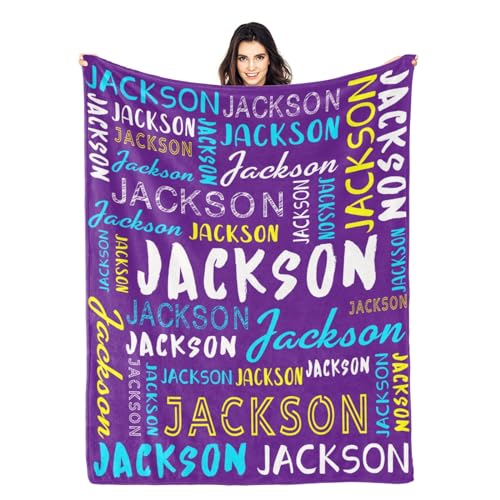 Personalized Name Blanket Customized Baby Blankets for Girls Boys Adults Monogrammed Blankets and Throws Christmas Birthday Mothers Fathers Valentines Day Gift