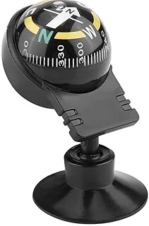 Zonster Car Compass Dashboard Digital Adjustable Dash Mount Compass Navigation Hiking Direction Pointing Guide Ball for Marine Boat Truck Auto Car Outdoor Black