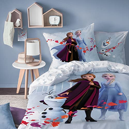 CTI Parure de lit imprimée 100% Coton, Disney Home Frozen Trio 140x200 cm
