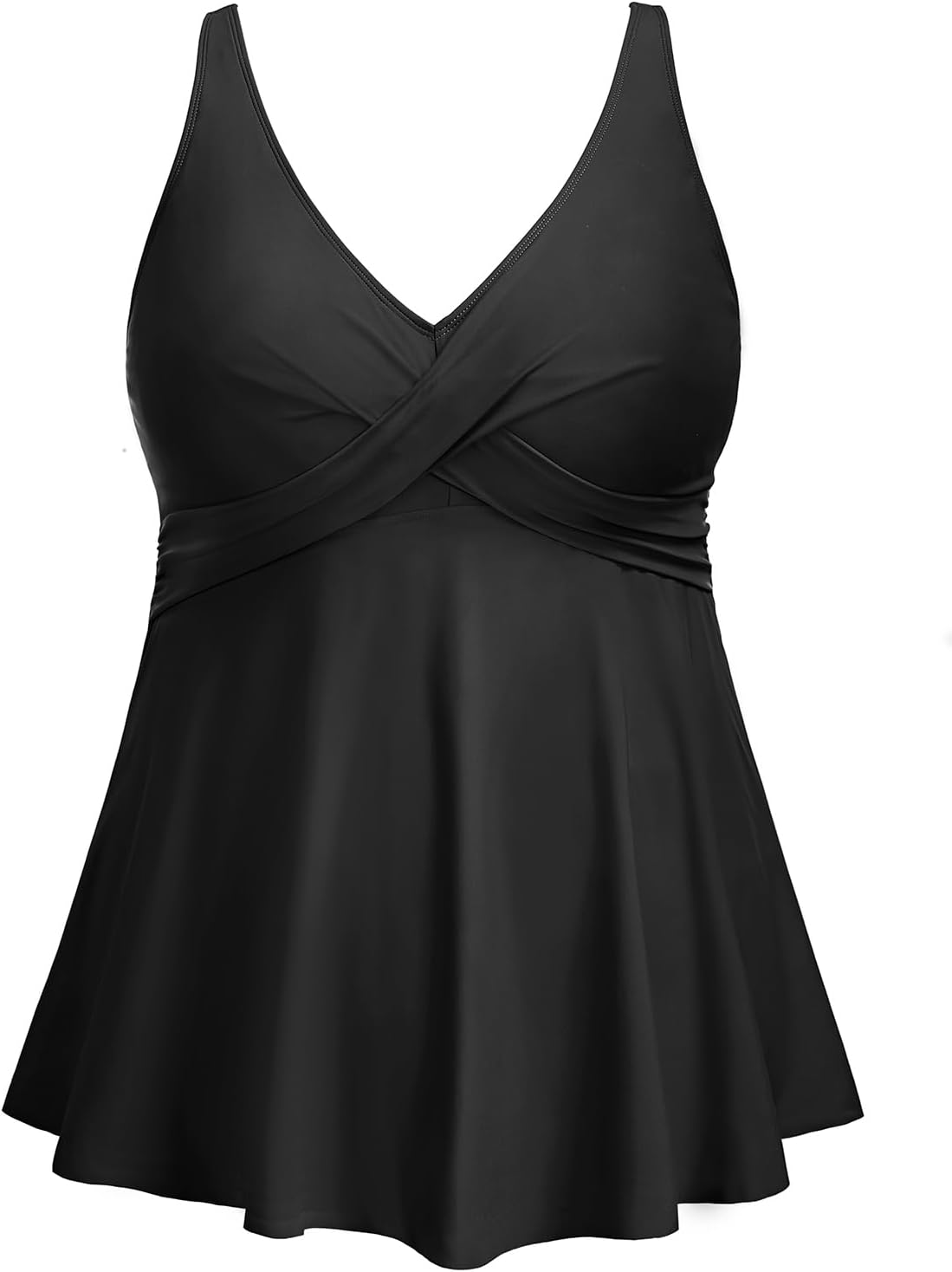 Amazon.com: Plus Size Tankini Top Only - Flowy Bathing Suits Top Plus ...