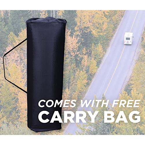 Professional EZ Travel Collection Reversible RV Outdoor Rug for Backyards, Beaches, Camping Grounds, Patios, and More, Storage Bag and Mat Stakes Included, Green/Wave (9x18) - Image 3