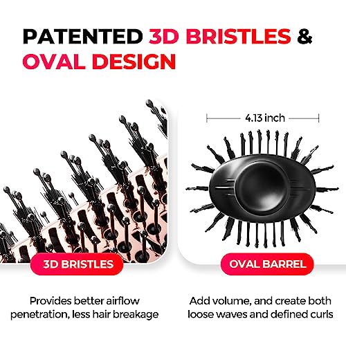 Tymo HC300 Hair Dryer Brush Blow Dryer Brush In One, 4 In 1 Ionic Hair Dryer And Styler Volumizer With Oval Titanium Barrel, Hot Air Straightener Brush For Smooth Frizz-Free Blowout thumb #3