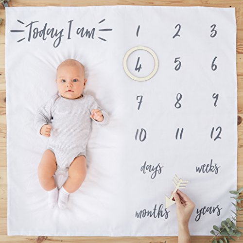 Ginger Ray Tapis de couverture en tissu blanc pour bébé