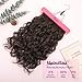 REECHO Curly Hair Extensions, 4PCS 16 inch Clip in Hair Extensions Lace Weft Short Curly Hair Extensions Clip Ins Invisible Natural Hairpieces for Women, Chocolate Brown