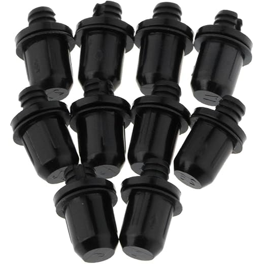 CALANDIS 10 Pieces Fastener Rivet Clips Kits Black Push Pin