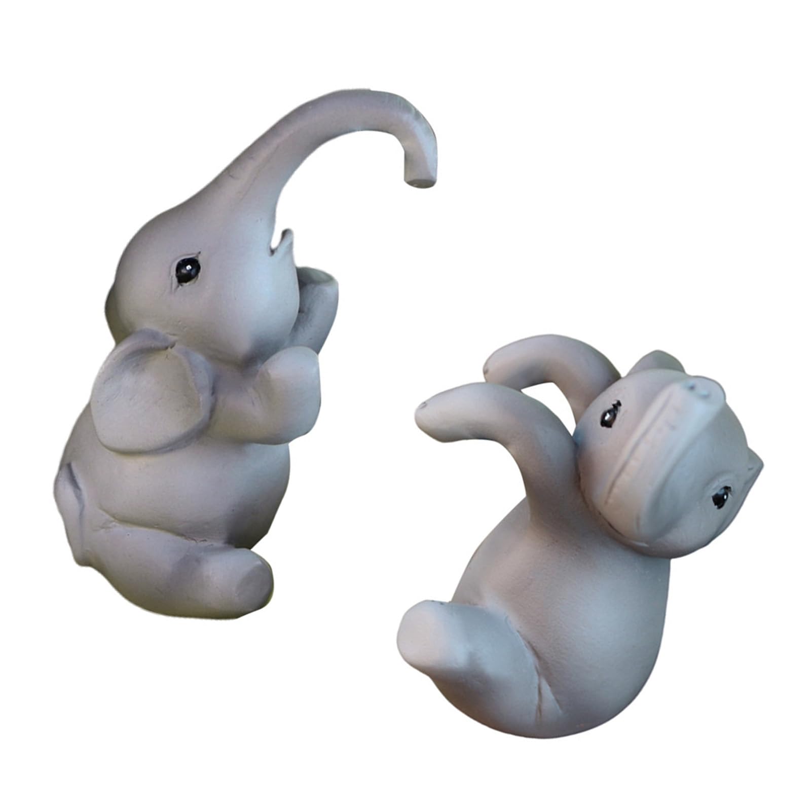 Thatiarry 2Pcs Cartoon Climbing Elephant Flower Pots Huggers Figurine for Home and Garden Decoration Resins Planter Hanging Statue Resins Craft Ornaments