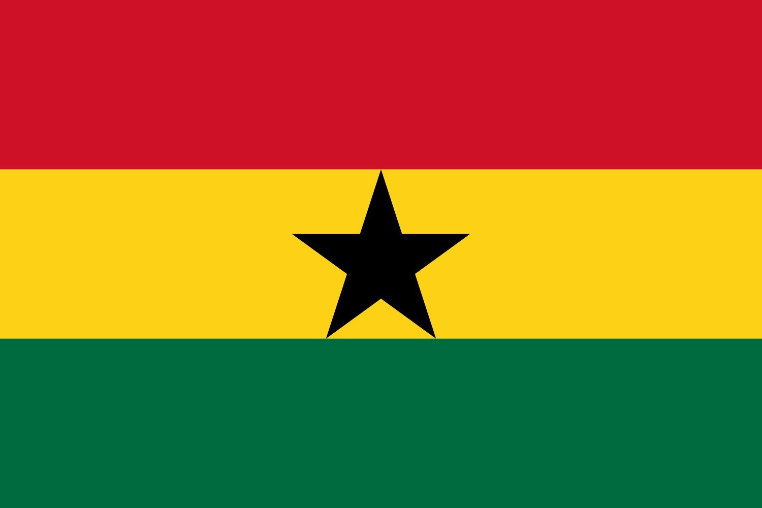 Drapeau XL Ghana de 120x180cm pour remplacer les petits drapeaux invisibles