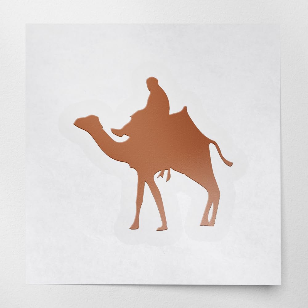 Decal Stickers of Camel (Nut Brown) (Set of 2) Premium Waterproof Decal Stickers for Laptop Smartphone Car Dirt Bike Wall Room Mason Jar Bathtub Door - BICVER1509522NB0124