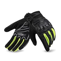 Gants Moto IRON JIA'S Pour Homme - Respirants, Tactiles, Anti-dérapants - VTT, Scooter, Cross - Noir Taille XL