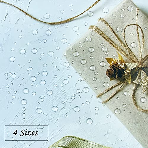 Limaolly 1200 Pieces Clear Dewdrop Water Droplets Embellishments Simulation Round Dewdrop Cabochons Resin Waterdrop For Scrapbooking Embellishments Diy Cell Phone Case Card Making #TOP2