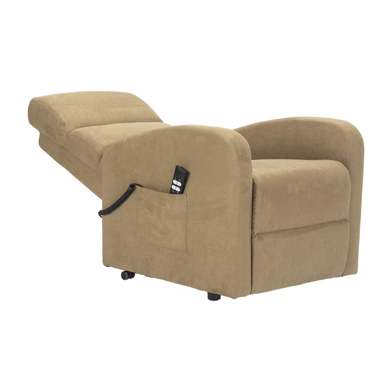 Sime Robin 2 Moteurs Fauteuil Relax releveur Dispositif Médical kit 4 Roues siège à Micro-Ressorts Doux Fauteuil électrique Fauteuil pour Personnes âgées Camel
