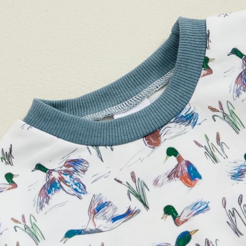 Toddler Baby Boy Fall Winter Clothes Duck Hunting Outfit Mallard Duck Sweatshirt And Pants 2 Piece Sweatsuit Set4