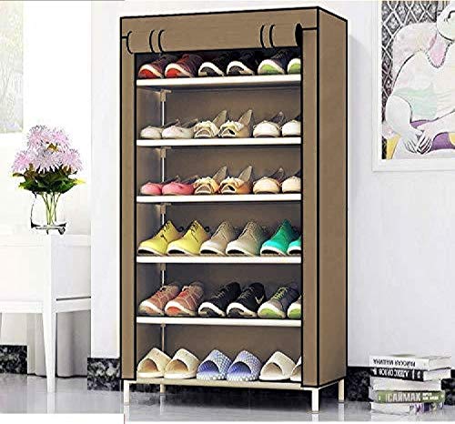 Image of CMerchants Smart Buy Home Utility Portable Space Saving 6 Layer Shoe Rack Organizer Stand Brown (Metal)
