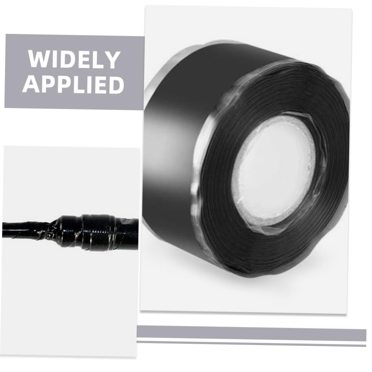Pipe Sealing Tape Heavy Duty Silicone Self Adhesive Repair Black