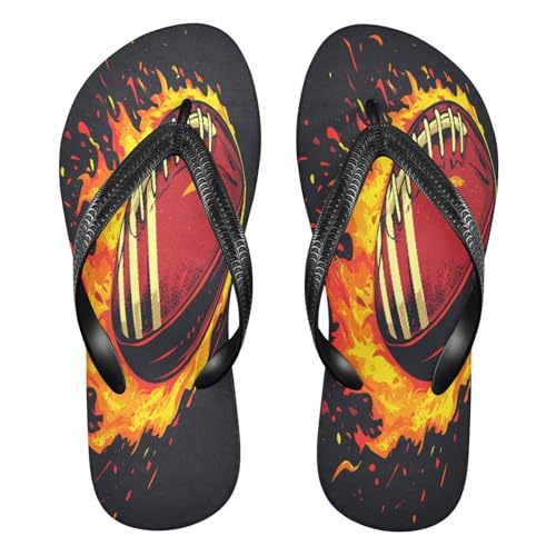 STAYTOP Retro Flame Rugby Flip Flops Sandals of Men's & Women's,Sandals Beach Slippers Shower Slides