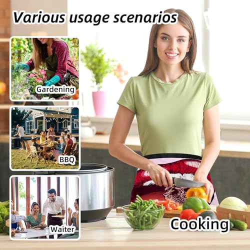 Demi-tablier pour service en restaurant et bar avec poches de rangement - 7
