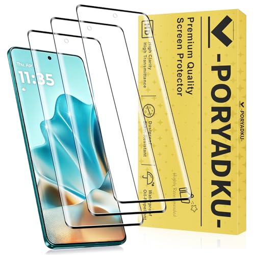 WILLONE Für Motorola Moto Edge 60 Fusion/Edge 60 Pro/Edge 60 5G Panzer Schutz Glas (6 67 Zoll) 3 Stück Schutzfolie Glas Fingerabdruck kompatibel 9H Härte HD Anti-Kratzen