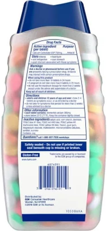 Miniatura 2 de Batidos extra fuertes TUMS, 250 tabletas masticables