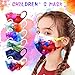 SHABI 12 Pcs kids Colorful Dye Print Face_Masks Fashion Protective,Reusable and Breathable Washable Comfortable Face cotton fabric gifts for Boys Girls for School Outdoor
