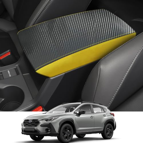 Rifoda スバル 新型 クロストレック 3代目 GU系(2022年12月~) インプレッサ 6代目 GU系 (2023年4月~) コンソールボックス保護カバー 専用設計 保護カバー 汚れ防止 高品質レザー 内装 アクセサリー カスタム パーツ カー用品