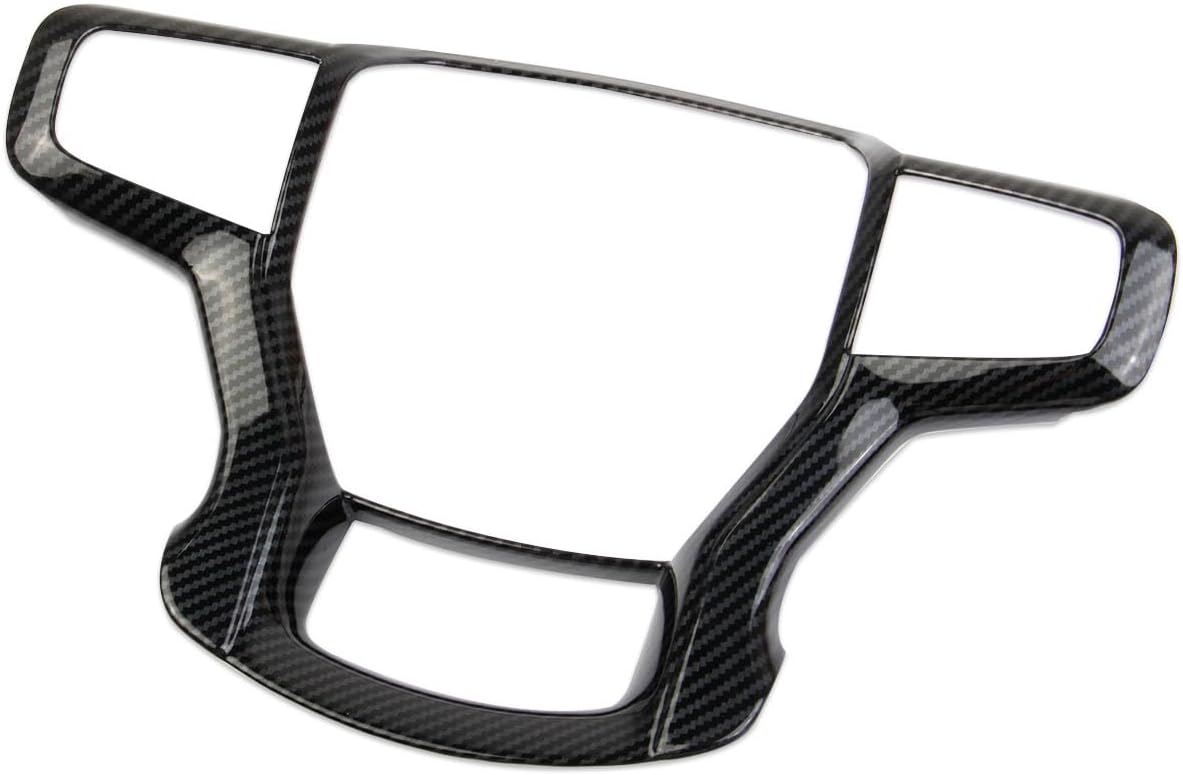 Carbon Fiber Steering Wheel Cover Molding Trims Accessoriess for 2019-2026 Chevy Silverado Blazer 2021-2024 Tahoe Suburban (Full Cover)