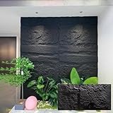 Paneles Decorativos 3D Para Pared, Paneles Negros Para Decoración De Interiores, Revestimiento De Pared Con Revestimiento De Piedra, Paneles De Revestimiento Para Chimenea(2pcs)