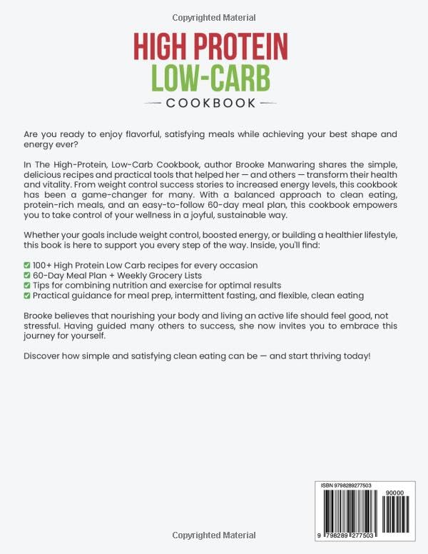 High-Protein Low-Carb Cookbook: Quick, Simple, Healthy Flavorful Satisfying Recipes for Easy Weight Control and Zero-Stress Boosted Energy. Best Shape Lifestyle with 60-day Meal Plan and Grocery List - Image 2