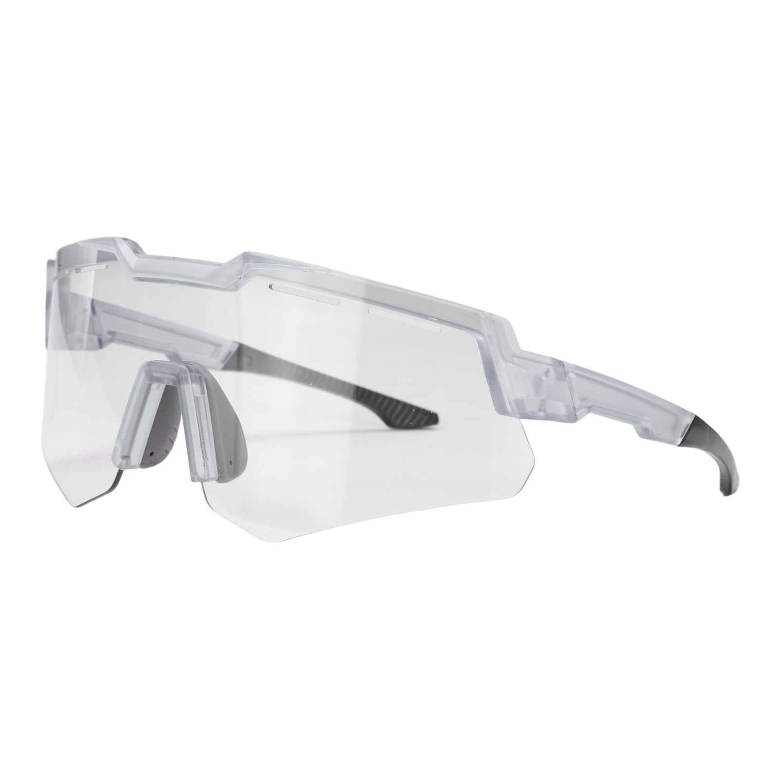sourcing map Sport Sunglasses Cycling Polarized Sun Glasses for Men Women Mountain Bike Driving Fishing Running, Clear Gray/Gray