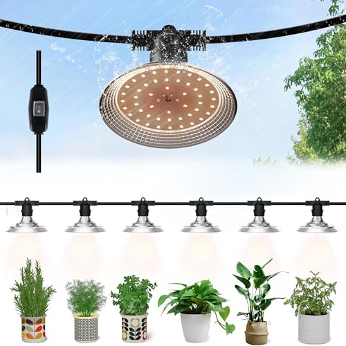Danshinro Outdoor LED Grow Light, Waterproof String Plant Growing Light, 21 FT Full Spectrum Growth...