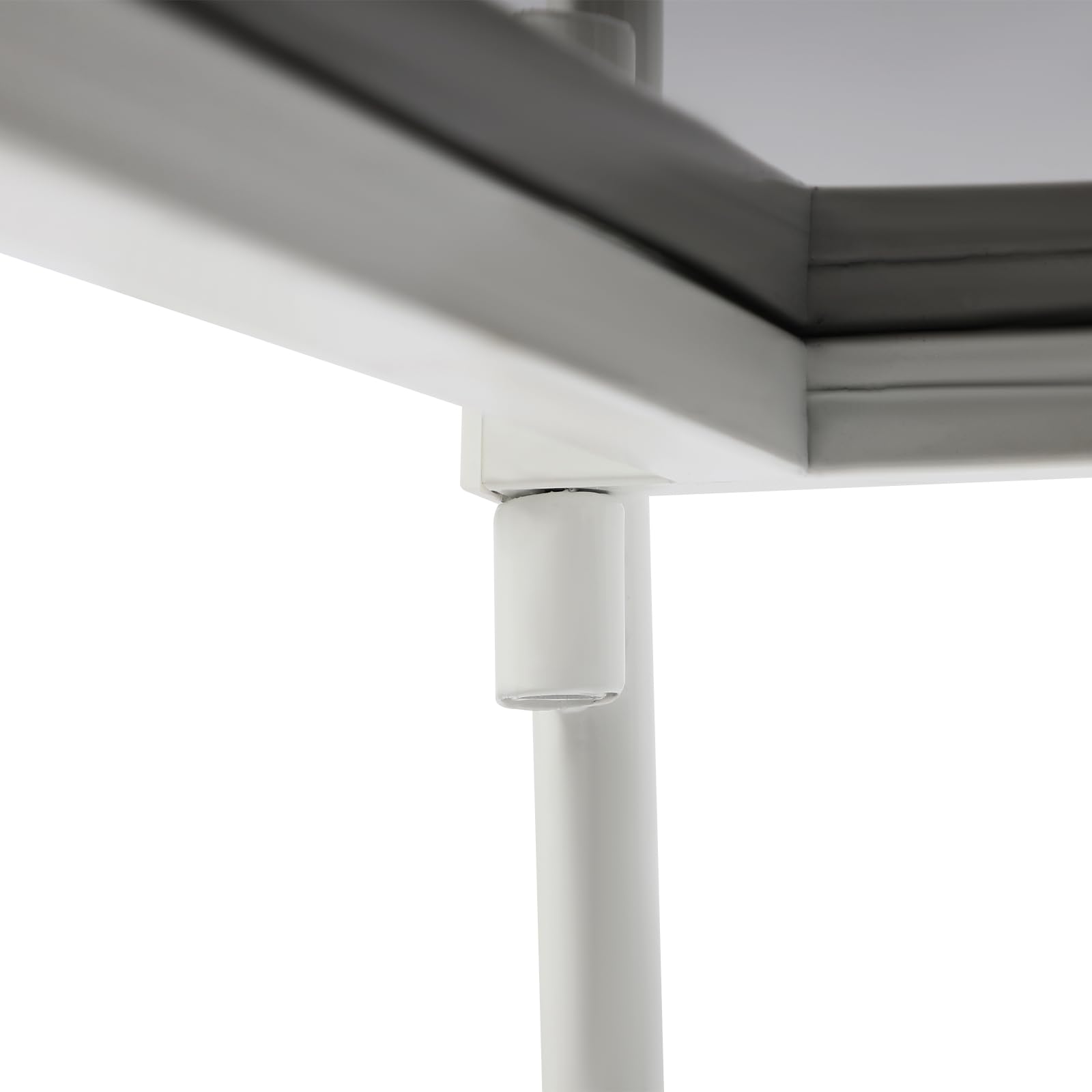 Klappbare DJ Stand Booth 120.9 x 59.9 x 115cm, Max. 25kg Großer dj-Tisch Faltbare mit Tragetasche, Bodenstehende Veranstaltungstisch Display Rack für Party DJ Table Equipment(weiß)