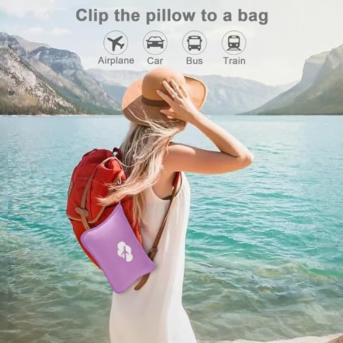 Image of Fleece Blanket 40 inchx65 inch for Travel with Portable Storage Bag (Solid Purple)