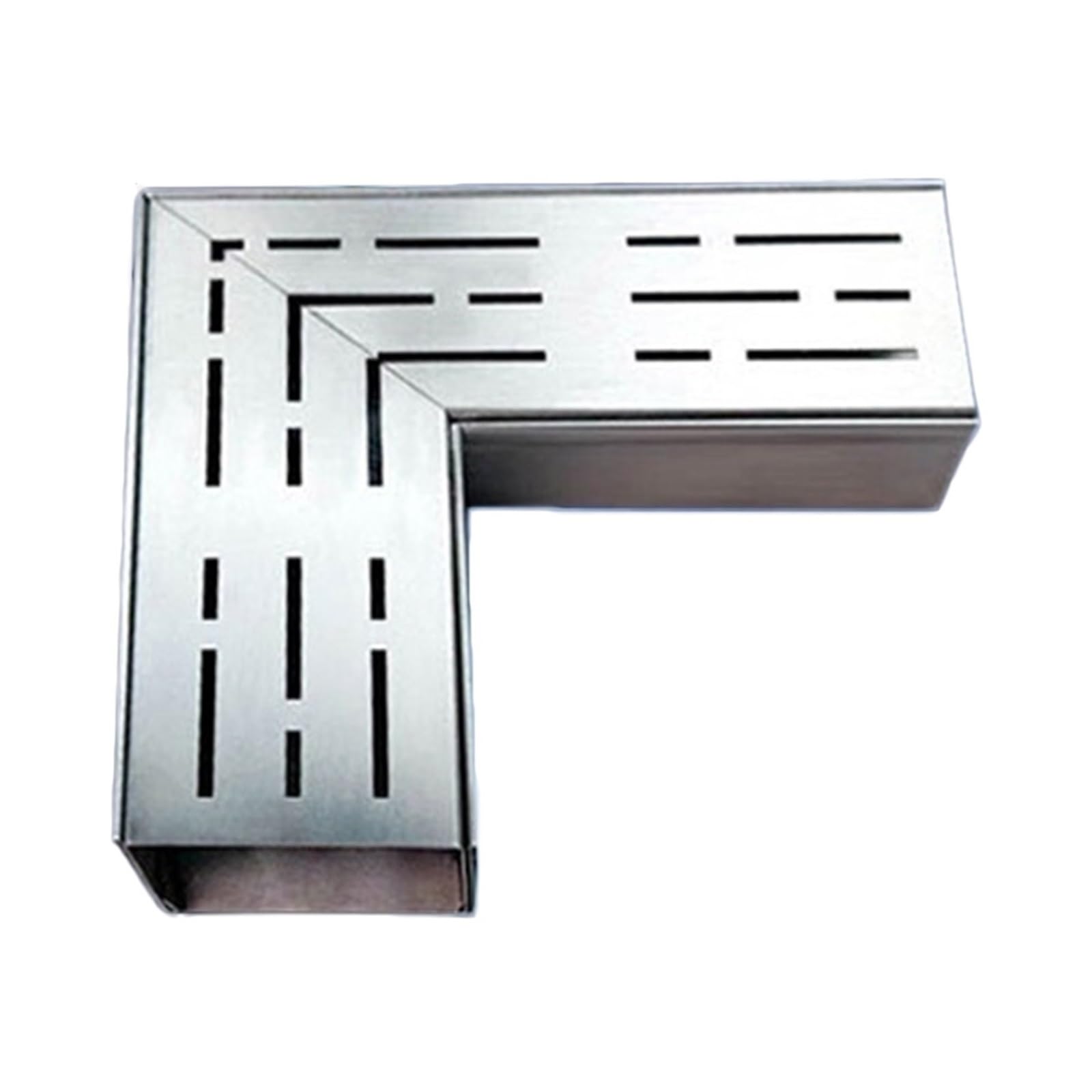 Rejilla de drenaje de acero inoxidable 304 con tapas, filtro de sumidero en forma de U para exteriores, drenaje pequeño para acera, duradero y resistente al óxido, fácil instalación (9.8 x 3.9 x 2