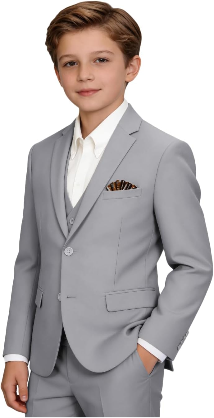 Boys' Suits Formal Tuxedo Slim Fit Boys Suit Set for Wedding Outfit Teen Boy Dress Clothes