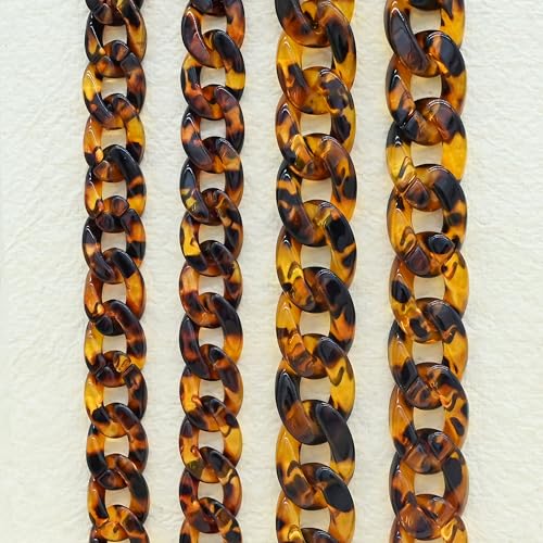 Image of SATRA TRADERS Tortoise Acrylic Printed Mask Chain | 1mtr | AC11