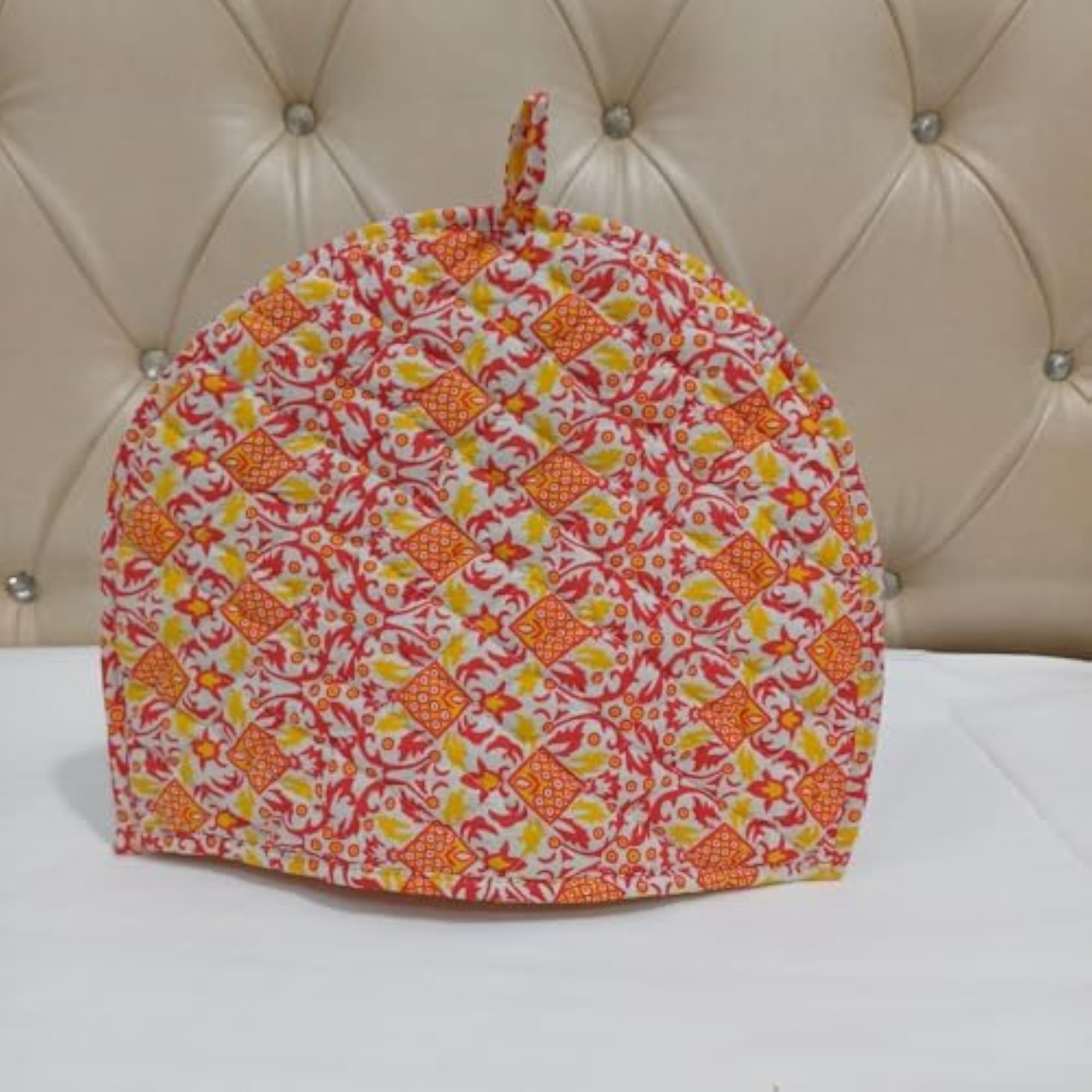 Handmade Cotton Tea Cozy Cover, Rajasthani Hand Block Print