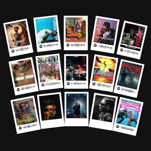 Image of MC Stan | MC Stan Songs Polaroids (Set of 15) | MC Stan's Insaan, Basti ka Hasti, Shana Bann Songs Mini Poster (8 x 6 cm) Posters for Phone Accessories, Bedroom, Office, room decoration (MC Stan)