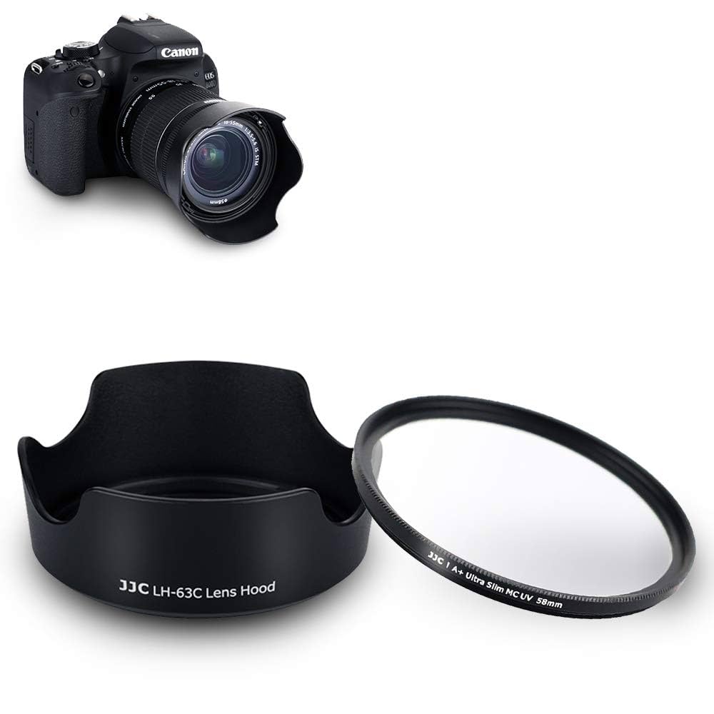 EW63C Bayonet Lens Hood with UV Filter Fits for Canon RF-S